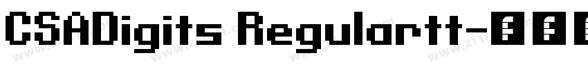 CSADigits Regulartt字体转换